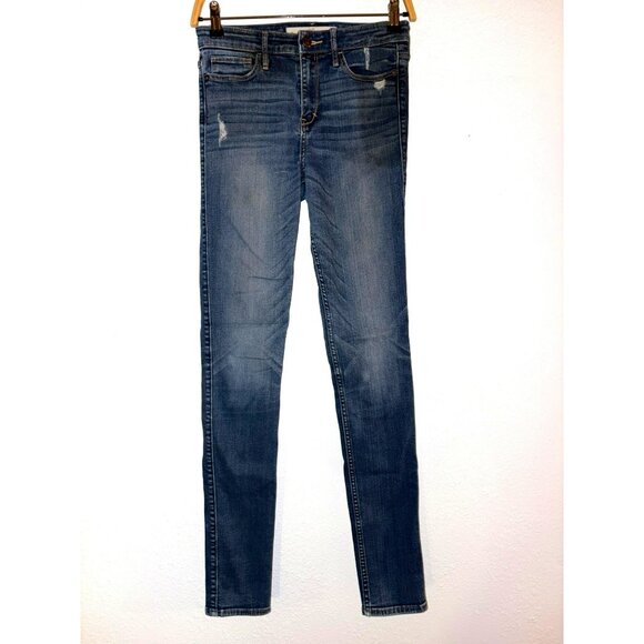 Abercrombie & Fitch Distressed Skinny Jeans Size W27 L33 (4L) - Picture 1 of 8